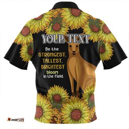 Australia Kangaroo Aboriginal Custom Aboriginal Sunflowers With Kangaroo Be The Strongest Dot Painting Art Zip Polo Shirt