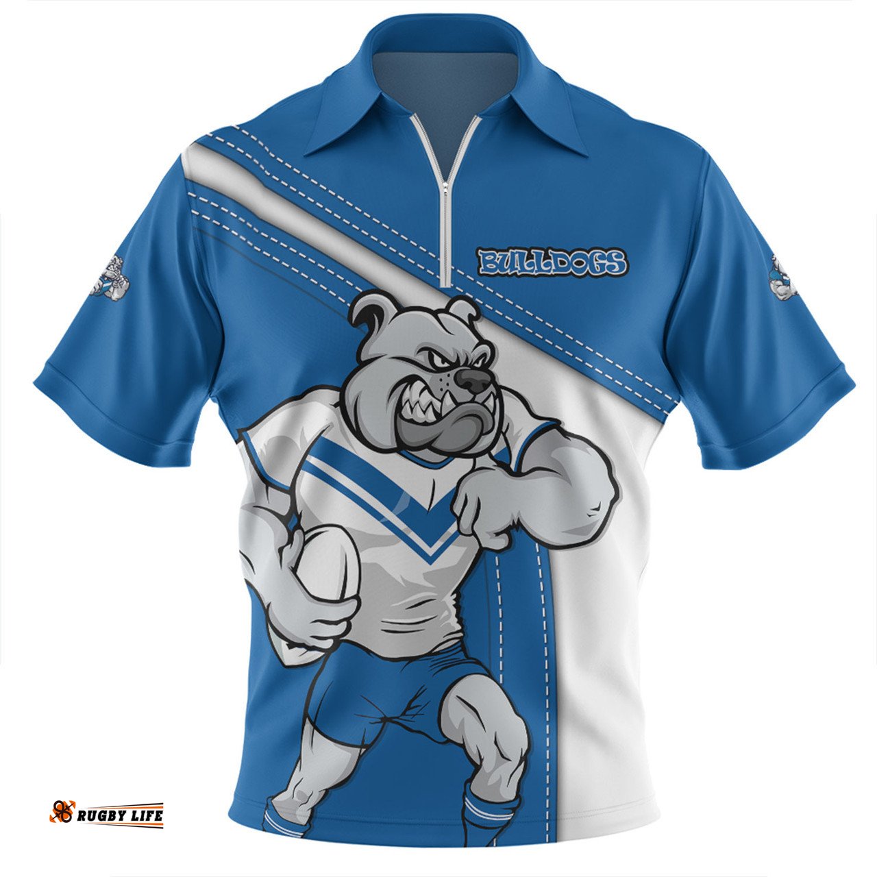 Canterbury Bankstown Bulldogs Custom Team Of Us Die Hard Fan Supporters Zip Polo Shirt