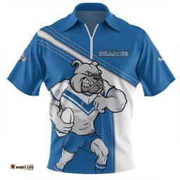Canterbury Bankstown Bulldogs Custom Team Of Us Die Hard Fan Supporters Zip Polo Shirt