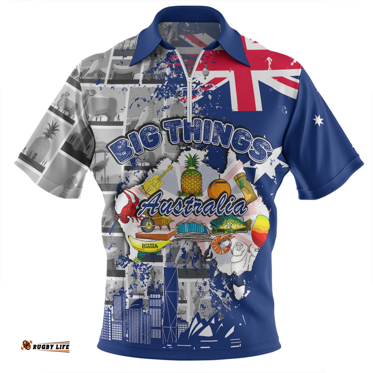Australia Australia Big Things Zip Polo Shirt