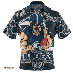 Carlton Blazing Spirit Of Victory Zip Polo Shirt