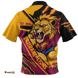 Brisbane Lions Battlefield Glory Gear Zip Polo Shirt