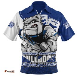 Canterbury Bankstown Bulldogs Battle For Glory Rugby Finals Edition Zip Polo Shirt