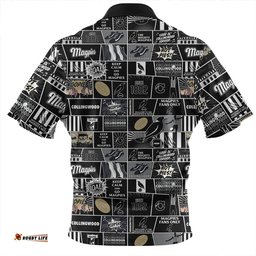 Collingwood Legacy Of The Pride Comic Style Zip Polo Shirt