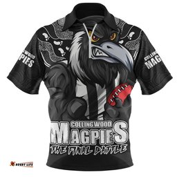 Collingwood Final Clash Battle Edition Zip Polo Shirt
