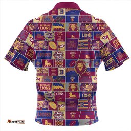 Brisbane Lions Legacy Of The Pride Comic Style Zip Polo Shirt