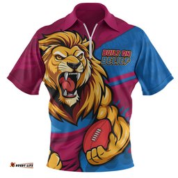 Brisbane Lions Defend The Pride Zip Polo Shirt
