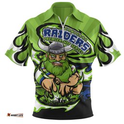 Canberra Raiders Premiership Series Sports Gear Zip Polo Shirt