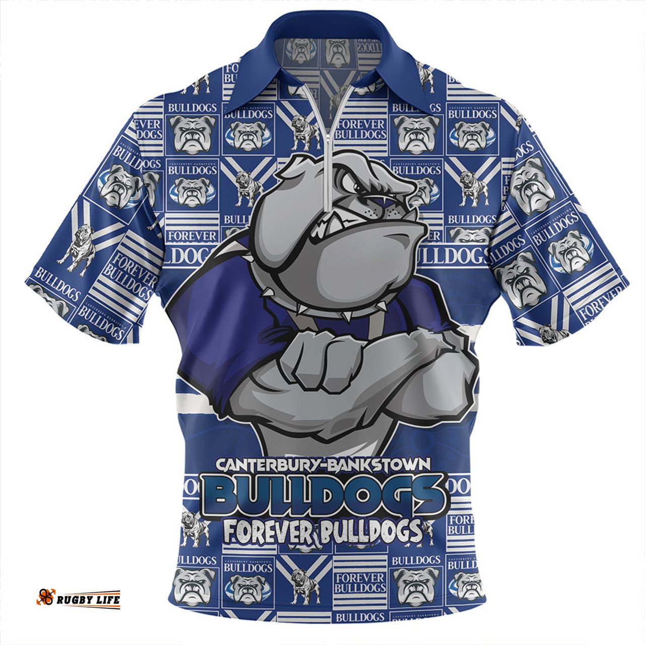 Canterbury Bankstown Bulldogs Champion���s Pride Comic Style Zip Polo Shirt