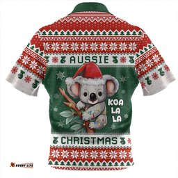 Australia Merry Christmas Spirit Koala Edition Zip Polo Shirt