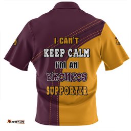 Brisbane Broncos Custom Team Of Us Die Hard Fan Supporters Zip Polo Shirt