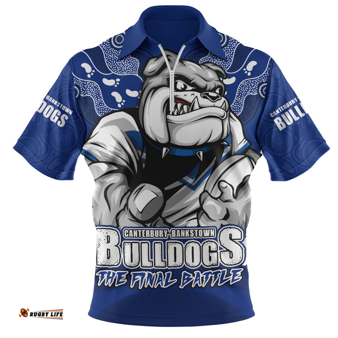 Canterbury Bankstown Bulldogs Final Clash Battle Edition Zip Polo Shirt
