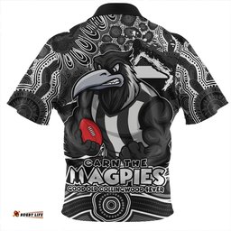 Collingwood Blazing Spirit Of Victory Zip Polo Shirt
