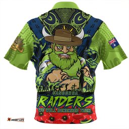 Canberra Raiders Ripped Legacy Of The Game The ANZAC Spirit Lives On Zip Polo Shirt