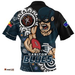 Carlton Power Through Generations NAIDOC Edition Zip Polo Shirt