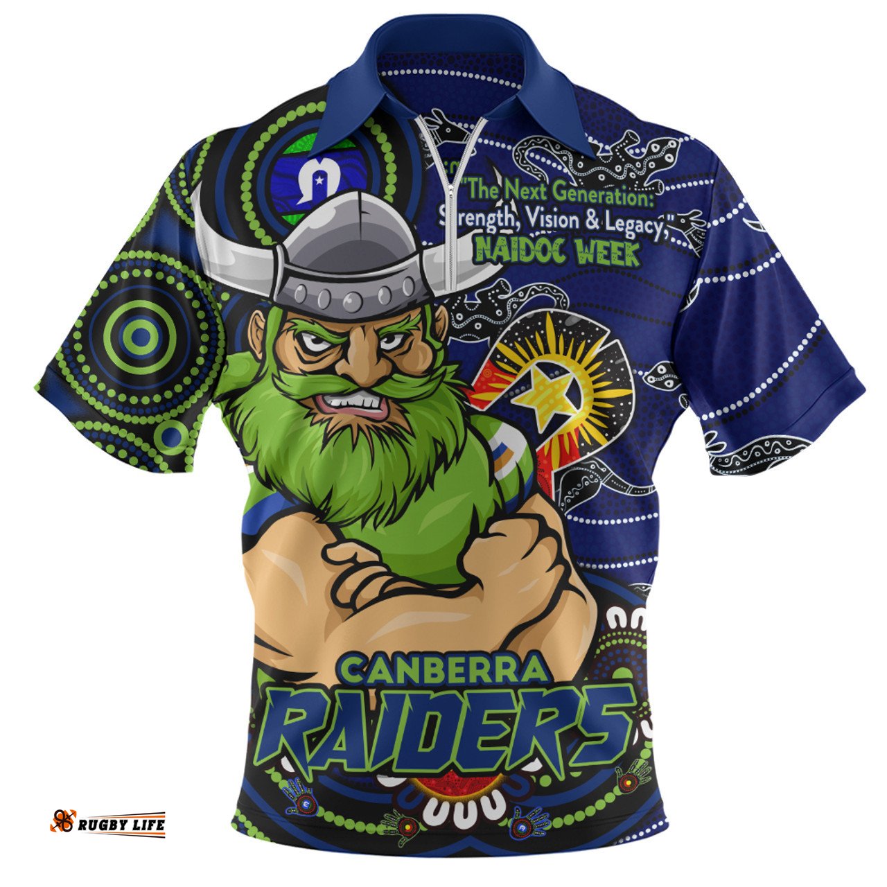 Canberra Raiders Spirit Of NAIDOC Series Zip Polo Shirt
