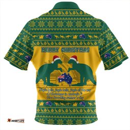 Australia Scorching Australia Christmas Green Zip Polo Shirt