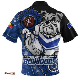 Canterbury Bankstown Bulldogs Power Through Generations NAIDOC Edition Zip Polo Shirt