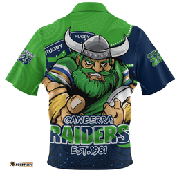 Canberra Raiders Battle For Glory Rugby Finals Edition Zip Polo Shirt