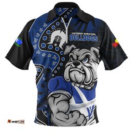 Canterbury Bankstown Bulldogs NAIDOC Indigenous Warrior Spirit Zip Polo Shirt