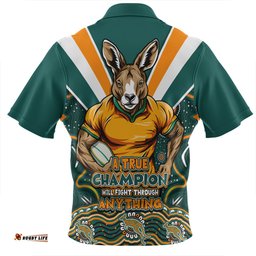 Australia Wallabies Squad A True Champion Will Fight Through Anything Zip Polo Shirt