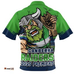 Canberra Raiders Unleash Power In The Ultimate Battle Zip Polo Shirt