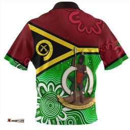 Vanuatu Custom Seal With Aboriginal Patterns Style Zip Polo Shirt
