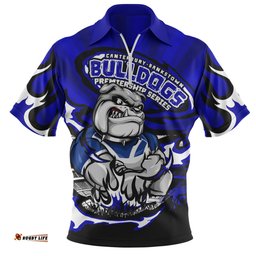 Canterbury Bankstown Bulldogs Premiership Series Sports Gear Zip Polo Shirt