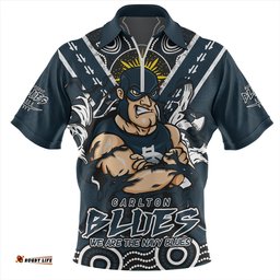 Carlton Ripped Legacy Of The Game Zip Polo Shirt