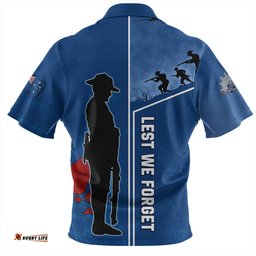 Canterbury Bankstown Bulldogs Anzac Day Lest We Forget Poppy Zip Polo Shirt