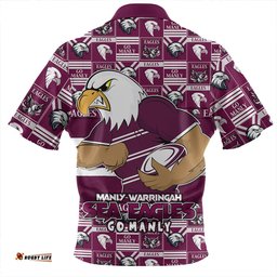 Manly Warringah Sea Eagles Champion���s Pride Comic Style Zip Polo Shirt
