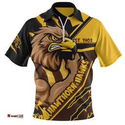 Hawthorn Battlefield Glory Gear Zip Polo Shirt