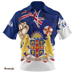 New South Wales Power Pride And Heritage Crest Zip Polo Shirt