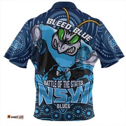 New South Wales Blues State Crusher NSW Blues Zip Polo Shirt