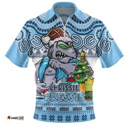 New South Wales Blues Aussie Ugly Christmas For Die Hard Fan Supporters Zip Polo Shirt