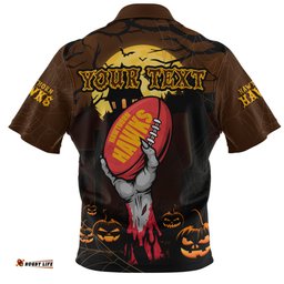 Hawthorn Full Moon Fever Halloween Supporter Zip Polo Shirt