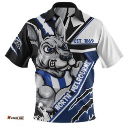 North Melbourne Battlefield Glory Gear Zip Polo Shirt
