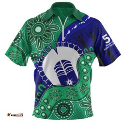 Indigenous Australian Aboriginal Shared Journey Spirit And Country Zip Polo Shirt