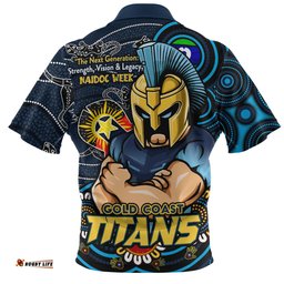 Gold Coast Titans Spirit Of NAIDOC Series Zip Polo Shirt