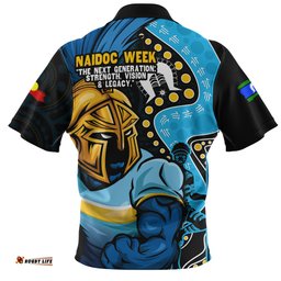 Gold Coast Titans NAIDOC Indigenous Warrior Spirit Zip Polo Shirt