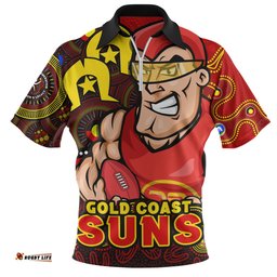 Gold Coast SUNS NAIDOC Spirit Of Country Zip Polo Shirt