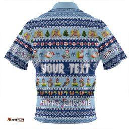 New South Wales Christmas Custom Happy Chrissie Ugly Style Zip Polo Shirt