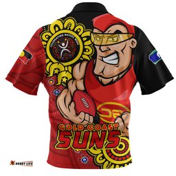Gold Coast SUNS Power Through Generations NAIDOC Edition Zip Polo Shirt