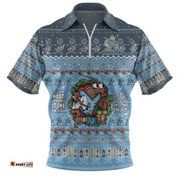 New South Wales Cockroaches Christmas Custom Chrissie Spirit Zip Polo Shirt