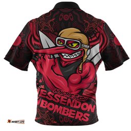 Essendon Spirit Warriors Of The Game Zip Polo Shirt