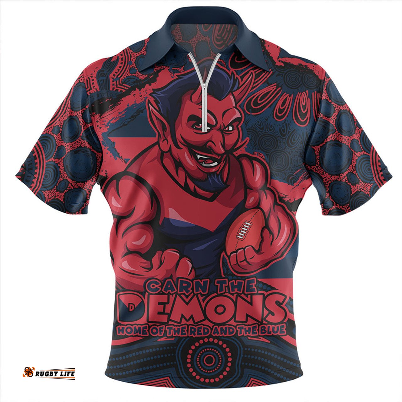Melbourne Blazing Spirit Of Victory Zip Polo Shirt