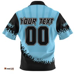 Cronulla Sutherland Sharks Heart Of A Fighter Tough And Fearless Zip Polo Shirt