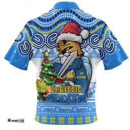 Gold Coast Titans Aussie Ugly Christmas For Die Hard Fan Supporters Zip Polo Shirt