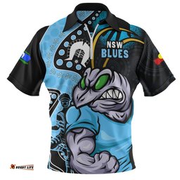 New South Wales Blues NAIDOC Indigenous Warrior Spirit Zip Polo Shirt