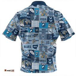 New South Wales Cockroaches Team Of Us Die Hard Fan Supporters Comic Style Zip Polo Shirt